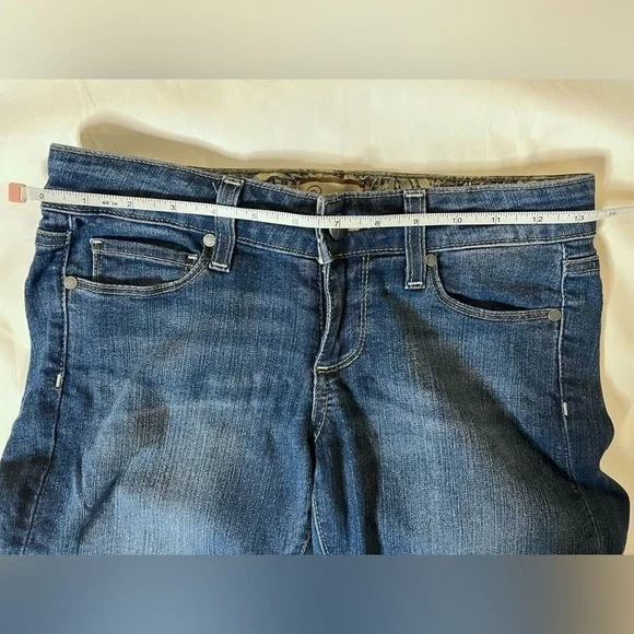 Paige Roxie Crop Skinny Medium Wash Denim Jeans 24 - Picture 10 of 13